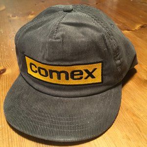 Corduroy Snap Back Hat Comex Scuba Diver Dark Gray Retro